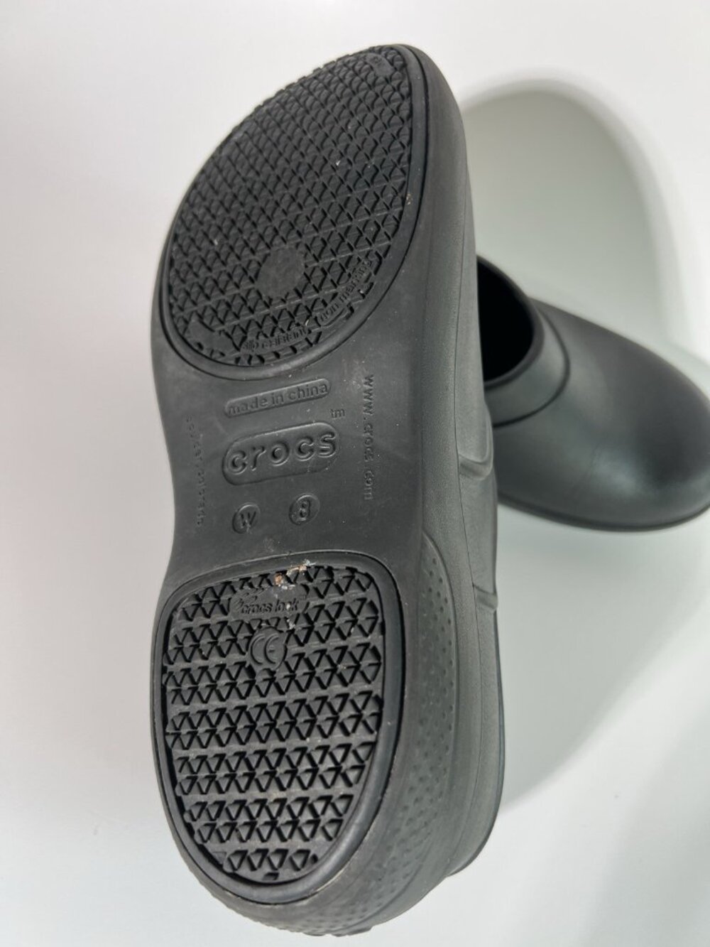 Crocs Neria Womens Size 8 Black Lightweight Comfort Work Clogs - Picture 9 of 9